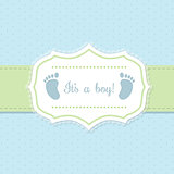 Baby shower invitation design in blue and green