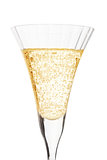 Champagne in glass detail.