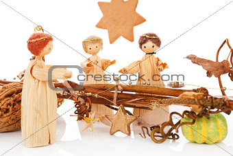 Christmas crib. The birth of Jesus.