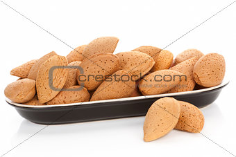 Almonds in bowl.
