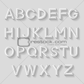 Decorative emboss alphabet