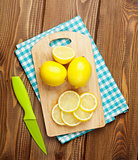 Sliced lemon fruits