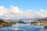 View of Vitoria, Vila Velha, bay, port, ships, Espirito Santo, B
