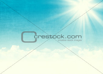 Blue sky and clouds abstract illustration