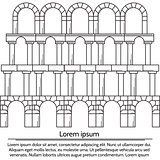Vector illustration of line design arch structure