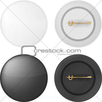 Vector illustration of blank badges