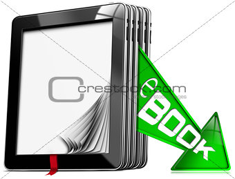 E-Book Symbol with Tablet Computers