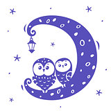 Owls on the moon