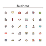 Business Colored Line Icons