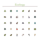Ecology Colored Line Icons
