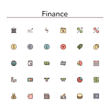 Finance Colored Line Icons