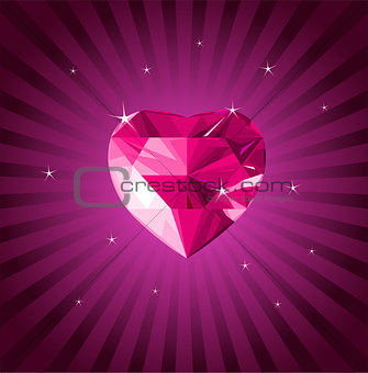 Valentine crystal love heart