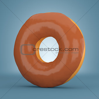 Donut in chocolate glaze