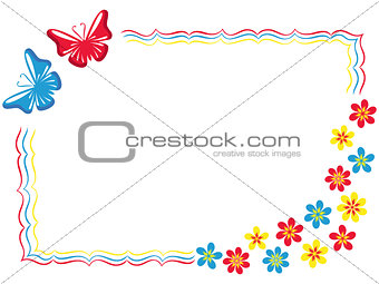 Valentine greeting card with butterflies