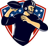 American Quarterback Football Player Passing Shield