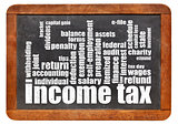 income tax word cloud