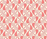 Seamless pattern with stylized hearts. Romantic background Valentines Day