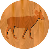 vector zodiac sign - Goat Year