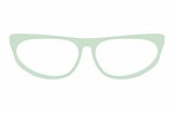 Green glasses vector illustration isolated on white background.
