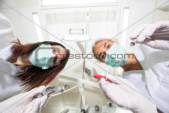 Dentist and nurse