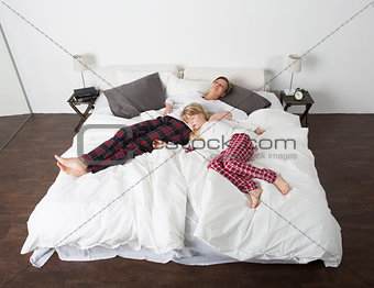 Mother and Daughter in bed