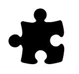 Black Piece of Jigsaw Puzzle