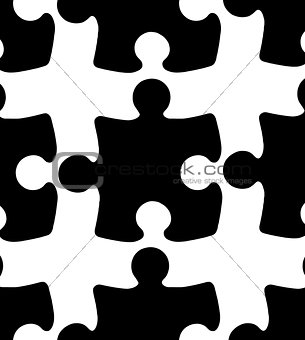 Black Pieces of Jigsaw Puzzle