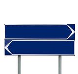 Blue Direction Signs