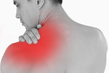 Young male with neck pain