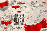 Composite image of valentines message