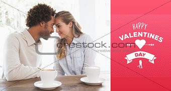 Composite image of happy couple on a date