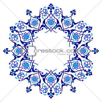 blue artistic ottoman pattern series fifty nine