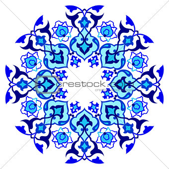 blue artistic ottoman pattern series sixty