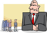 people at bank cartoon illustration