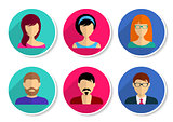 Men and women avatar icons