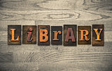 Library Wooden Letterpress Concept
