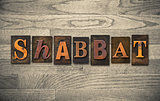 Shabbat Wooden Letterpress Concept