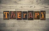 Therapy Wooden Letterpress Concept