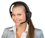 Businesswoman in headset