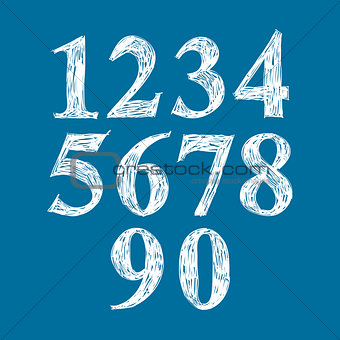 Calligraphic numbers, vector numeration.
