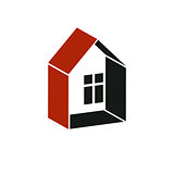 Simple architectural construction - house abstract symbol, can b