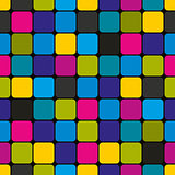 Geometric mosaic seamless pattern, simple geometric vector background. EPS8