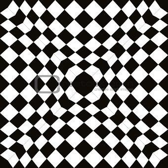 Black and white simple mosaic seamless pattern, simple geometric vector background. EPS8