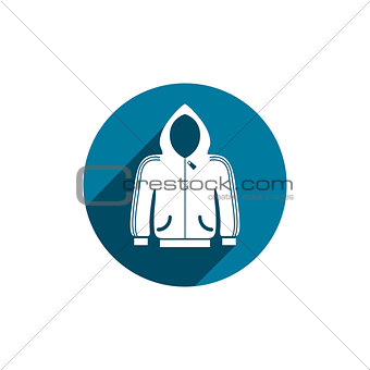 Sweater with hood vector icon isolated.