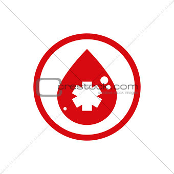 Drop of blood vector icon.