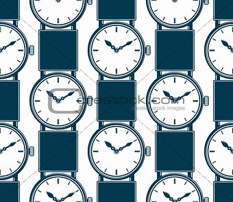 Seamless background with stylish wristwatches, elegant backdrop 