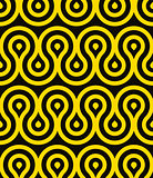 Waves seamless pattern, retro style geometric vector background. EPS8