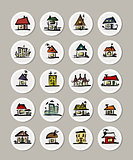Set of icons with houses for your design