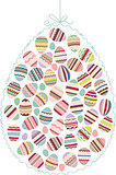 Easter egg made of small eggs
