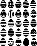 Seamless pattern made of stylized eggs